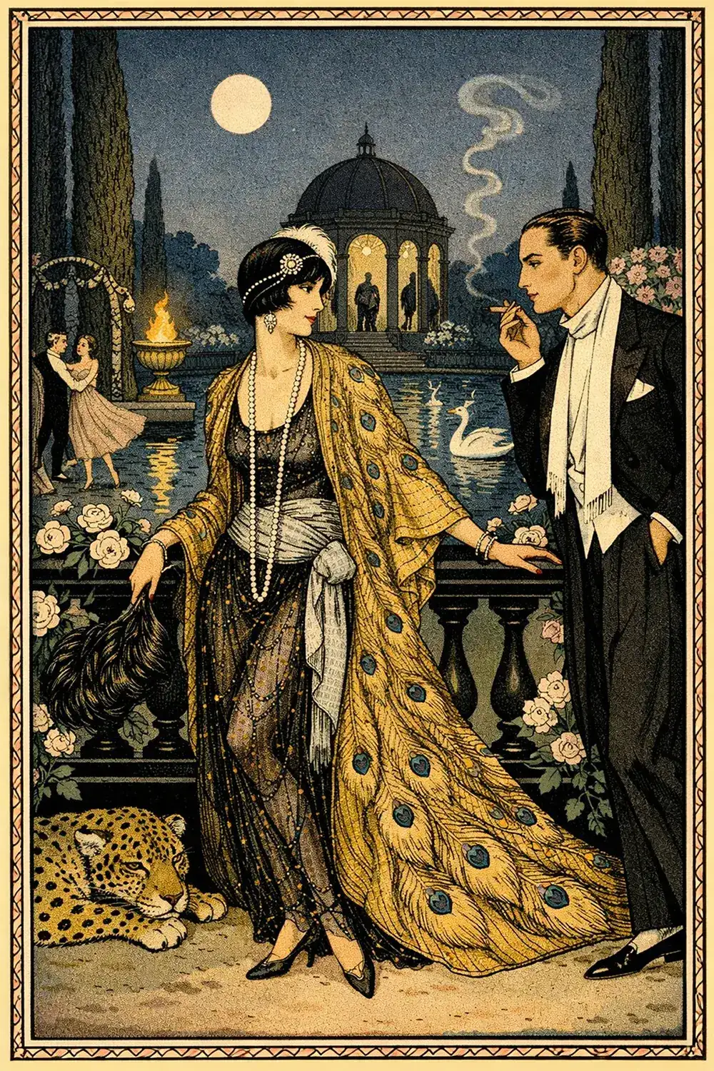 Art Deco fashion illustration