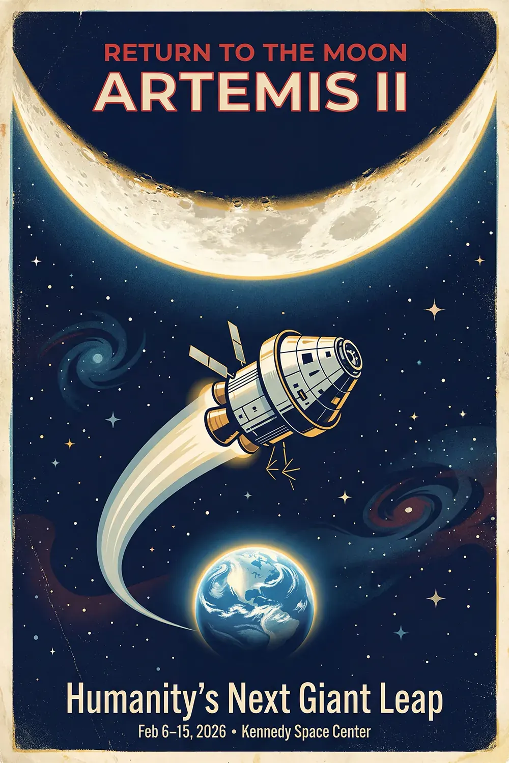 Artemis II moon mission poster