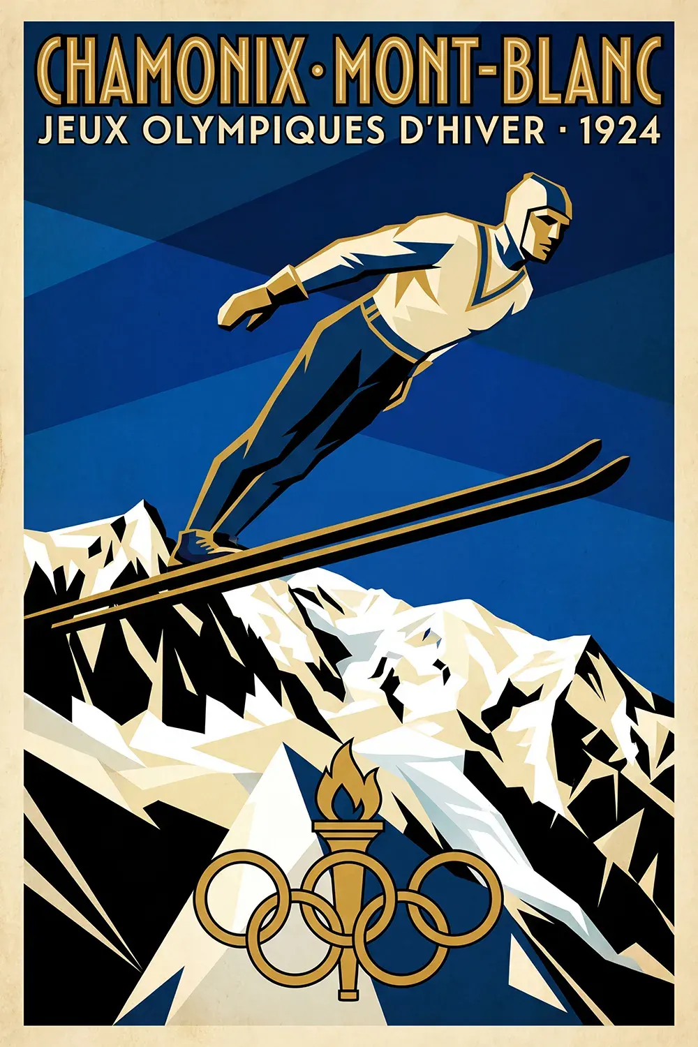 Chamonix vintage travel poster