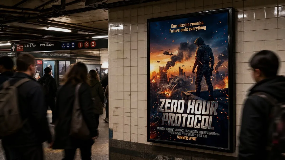 Zero Hour Protocol movie poster mockup